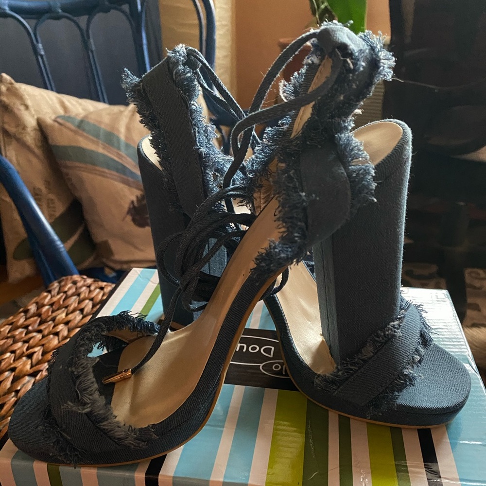 No Doubt Denim Lace up sandals